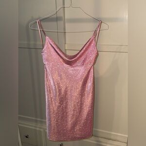 Zara Pink Satin Slip Dress